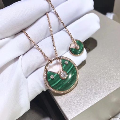 Cartier Amulette De Cartier Necklace Medium Model Malachite N7424148