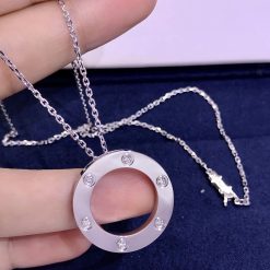 Cartier Love Necklace 6 Diamonds White Gold B7014600