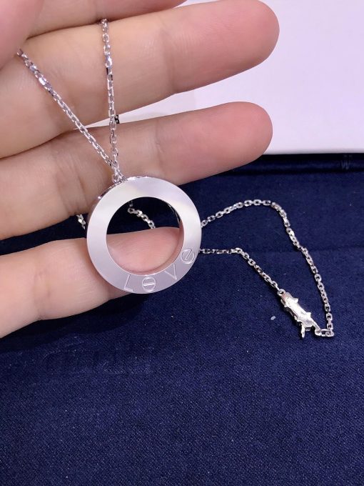 Cartier Love Necklace 6 Diamonds White Gold B7014600