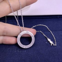 Cartier Love Necklace 6 Diamonds White Gold B7014600