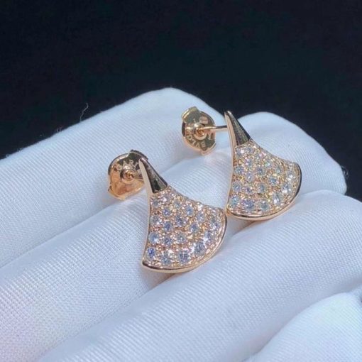 Bulgari Divas’ Dream Earrings Rose Gold And Pave Diamonds OR857537