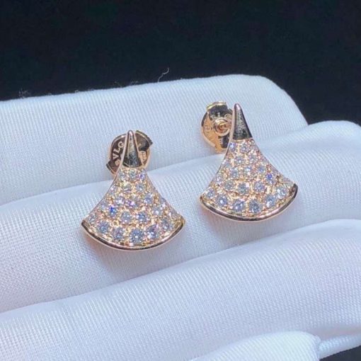 Bulgari Divas’ Dream Earrings Rose Gold And Pave Diamonds OR857537