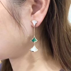 Bulgari Divas’ Dream Earrings Mother-Of-Pearl And Malachite