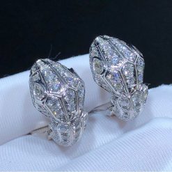 Bulgari Serpenti Earrings White Gold And Set With Pavé Diamonds