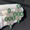 Bulgari Serpenti Earrings White Gold Set With Pavé Emeralds