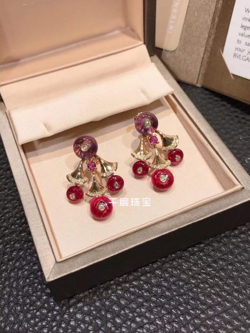 Bulgari Divas’ Dream Earrings with Amethysts and Rubellites 348357 OR856484