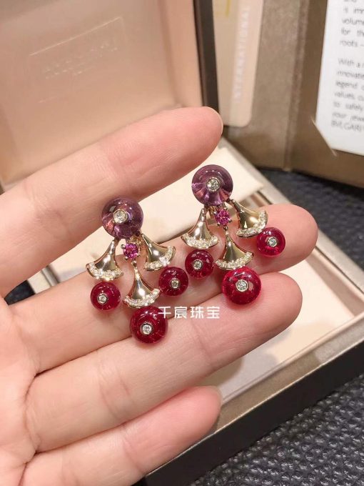 Bulgari Divas’ Dream Earrings with Amethysts and Rubellites 348357 OR856484