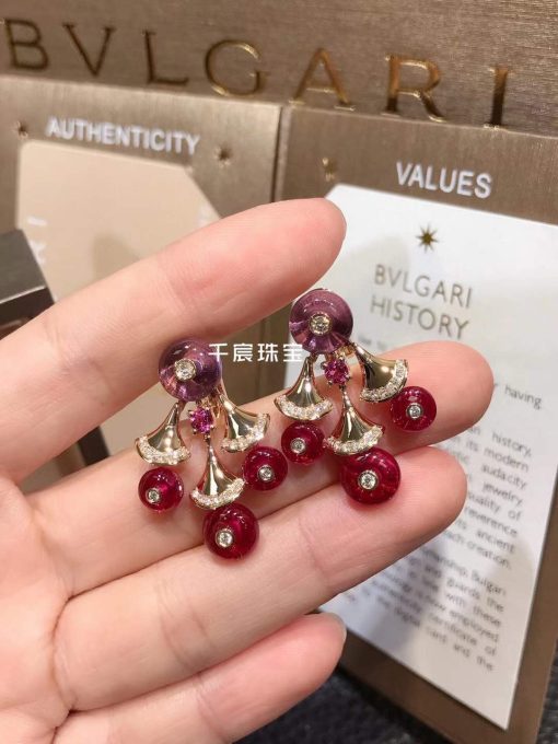 Bulgari Divas’ Dream Earrings with Amethysts and Rubellites 348357 OR856484