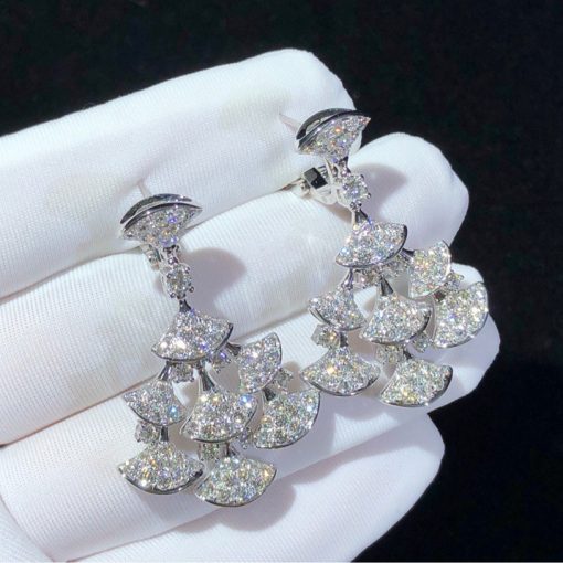 Bulgari Divas’ Dream Earrings White Gold Pavé Diamonds 348365 OR856469