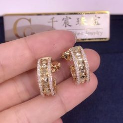 Bulgari B.zero1 Rock earrings with pavé diamonds yellow gold 357918