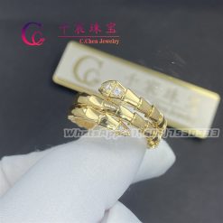 Bulgari Serpenti Viper Two-Coil Ring Set With Demi-Pavé Diamonds 357879