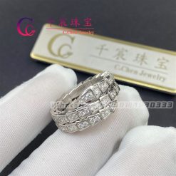Bulgari Serpenti Viper Two-Coil Ring Set With Pavé Diamonds 357266