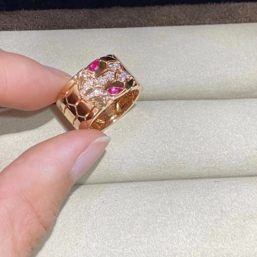 Bulgari Serpenti Seduttori Diamond And Rubellite Ring AN857663