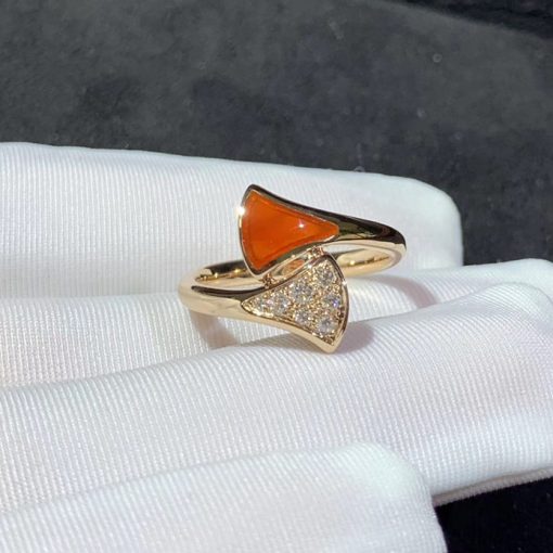 Bulgari Divas’ Dream Ring Diamonds And Carnelian AN858645