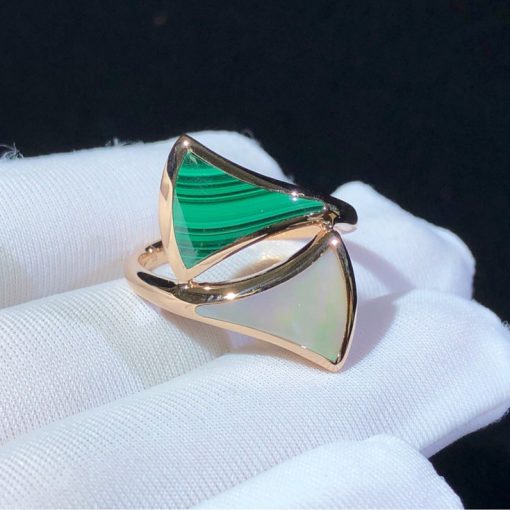 Bulgari Divas’ Dream Ring Mother Of Pearl And Malachite AN857955