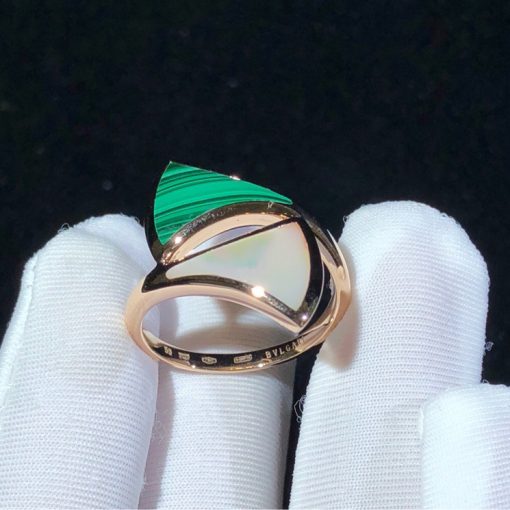 Bulgari Divas’ Dream Ring Mother Of Pearl And Malachite AN857955