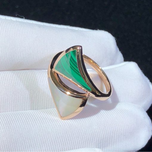 Bulgari Divas’ Dream Ring Mother Of Pearl And Malachite AN857955