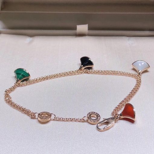 Bulgari Divas Dream Bracelet With Malachite-Carnelian-Mother Of Pearl And Onyx