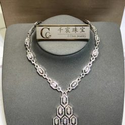 Bulgari Serpenti Necklace white gold and pavé diamonds 353843