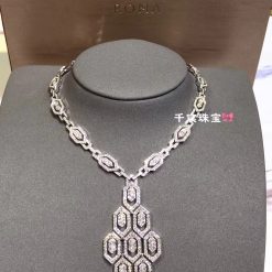 Bulgari Serpenti Necklace white gold and pavé diamonds 353843