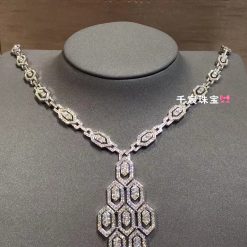 Bulgari Serpenti Necklace white gold and pavé diamonds 353843