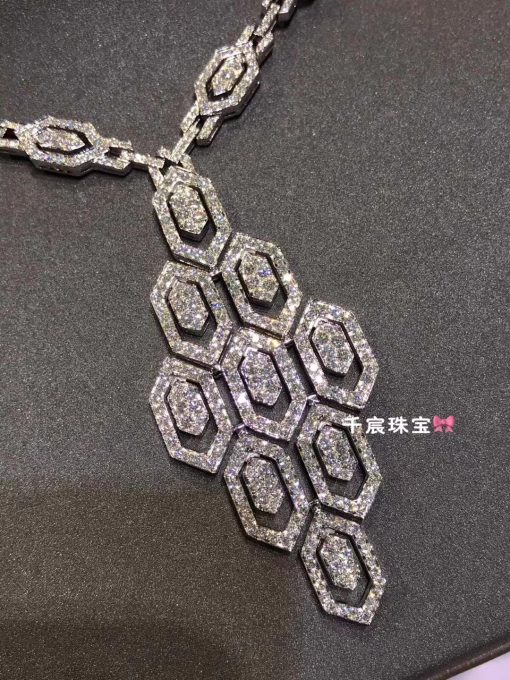 Bulgari Serpenti Necklace white gold and pavé diamonds 353843