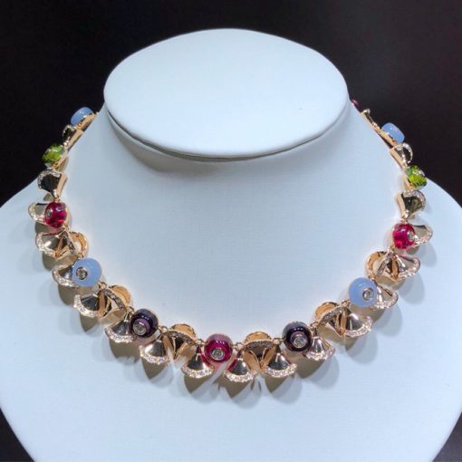 Bulgari Divas’ Dream Necklace Rose Gold with Gemstones 348355