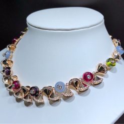 Bulgari Divas’ Dream Necklace Rose Gold with Gemstones 348355