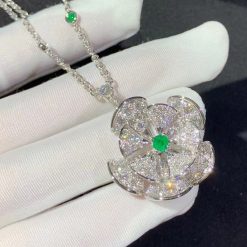 Bulgari Divas’ Dream Necklace White Gold Set Emeralds and Diamonds 352626