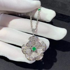 Bulgari Divas’ Dream Necklace White Gold Set Emeralds and Diamonds 352626