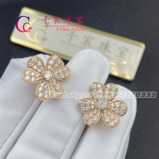 Van Cleef & Arpels Frivole Earrings Small Model Rose Gold VCARP7RM00