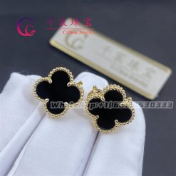 Van Cleef & Arpels Vintage Alhambra Earrings Onyx VCARA44200