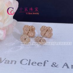 Van Cleef & Arpels Sweet Alhambra Earrings Rose Gold Mother-Of-Pearl