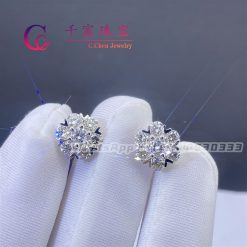 Van Cleef & Arpels Fleurette Earstuds Diamonds Large Model 9.5mm