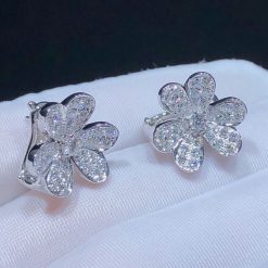 Van Cleef & Arpels Frivole Earrings Small Model White Gold And Diamond VCARB65800