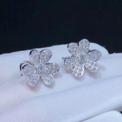 Van Cleef & Arpels Frivole Earrings Small Model White Gold And Diamond VCARB65800