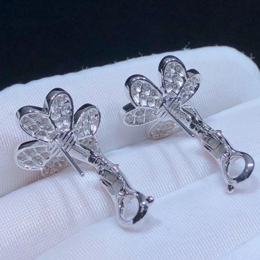 Van Cleef & Arpels Frivole Earrings Small Model White Gold And Diamond VCARB65800