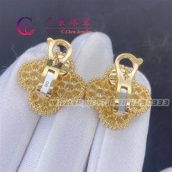 Van Cleef & Arpels Magic Alhambra Earrings Yellow Gold Diamond VCARA43500