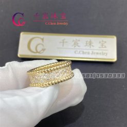 Van Cleef & Arpels Perlée Diamonds Ring 3 Rows Yellow Gold Diamond VCARO3Y900