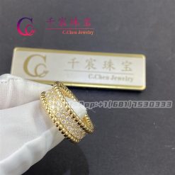 Van Cleef & Arpels Perlée Diamonds Ring 3 Rows Yellow Gold Diamond VCARO3Y900