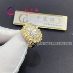 Van Cleef & Arpels Perlée diamonds pavé ring yellow gold VCARP6AP00