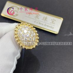 Van Cleef & Arpels Perlée diamonds pavé ring yellow gold VCARP6AP00