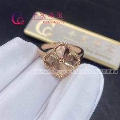 Van Cleef & Arpels Vintage Alhambra Ring Guilloché Rose Gold Ring