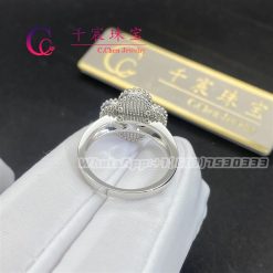 Van Cleef & Arpels Vintage Alhambra Ring Guilloché White Gold VCARP9XI00