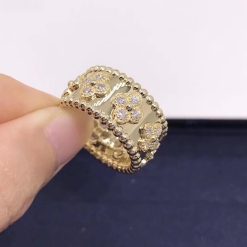 Van Cleef & Arpels Perlée Clovers Ring Diamond Yellow Gold VCARO9LO00