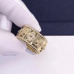 Van Cleef & Arpels Perlée Clovers Ring Diamond Yellow Gold VCARO9LO00