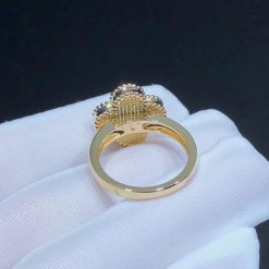 Van Cleef & Arpels Vintage Alhambra Ring Yellow Gold And Diamond