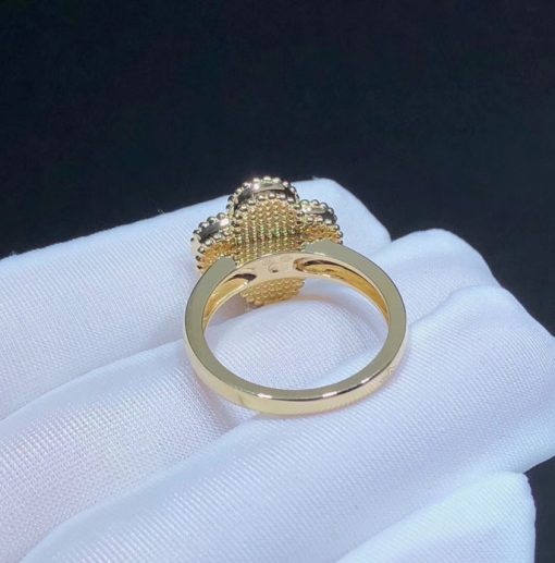 Van Cleef & Arpels Vintage Alhambra Ring Yellow Gold And Diamond