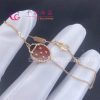 Van Cleef Arpels Lucky Spring bracelet, closed wings ladybug rose gold Carnelian Onyx VCARP7R000