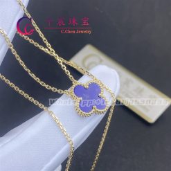 Van Cleef & Arpels Vintage Alhambra Pendant Yellow Gold lapis lazuli